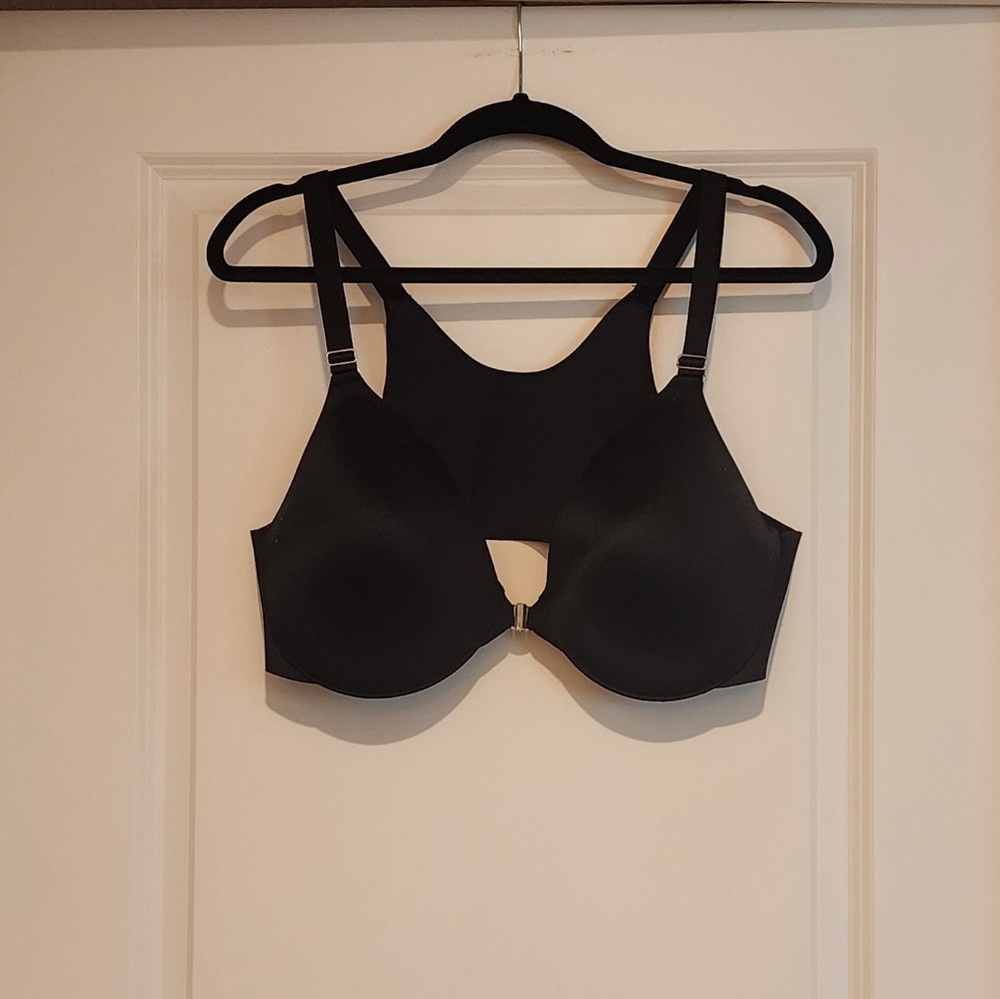 Soma Bra Vanishing Back Full Coverage Front Closure Underwire Black